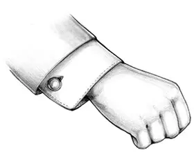 Through both cuffs return the tail to horizontal and lock.