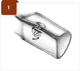 Rotate the tail vertically parallel to the struts.